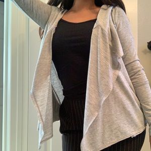 Gray Long-Sleeve Cardigan